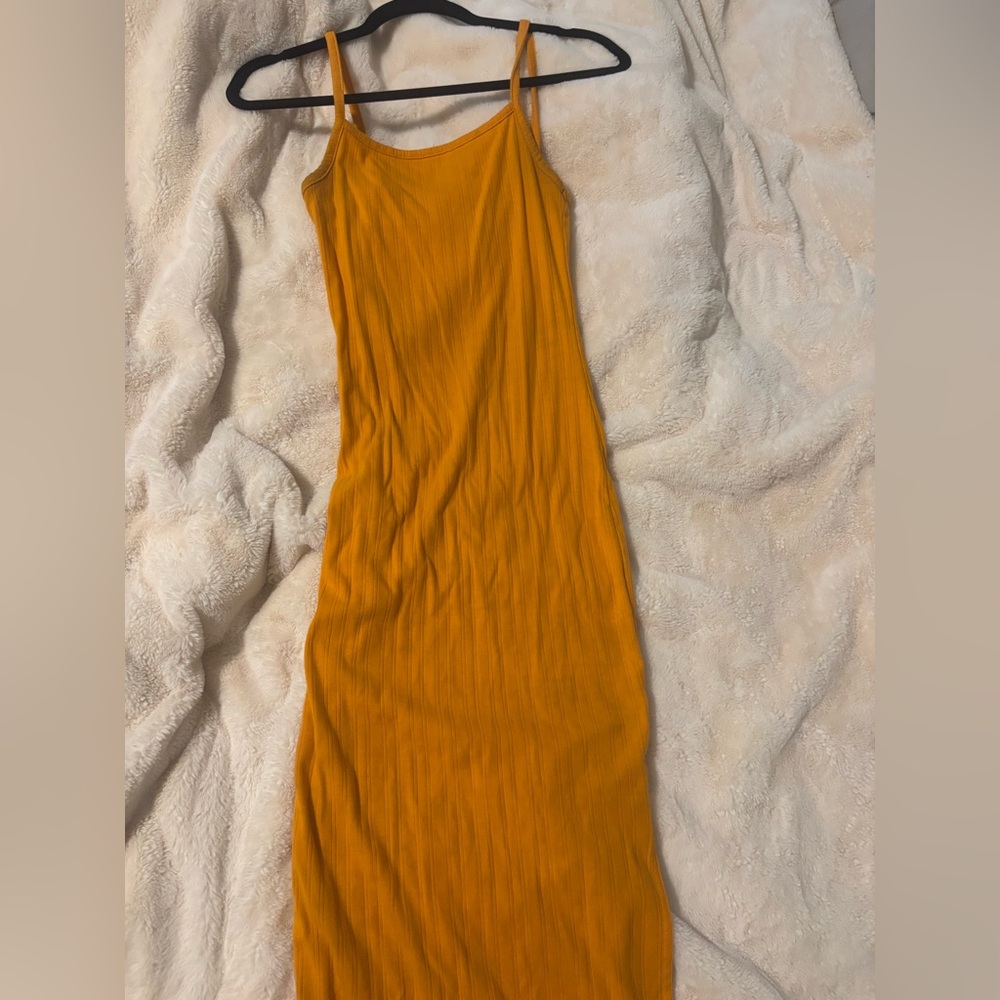 Mustard Yellow Sleeveless Maxi Dress